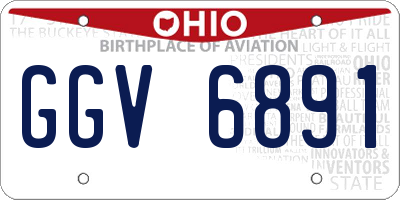 OH license plate GGV6891