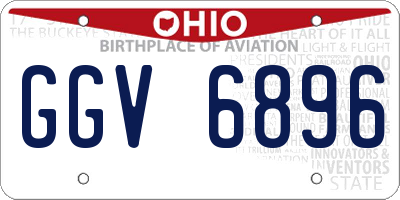OH license plate GGV6896