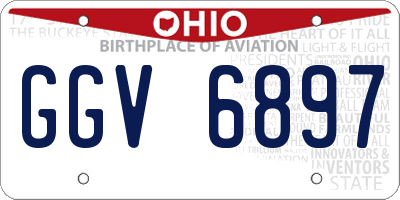 OH license plate GGV6897