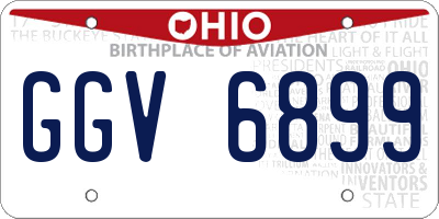 OH license plate GGV6899