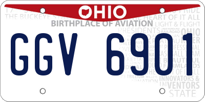 OH license plate GGV6901