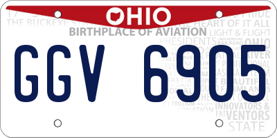 OH license plate GGV6905