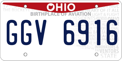 OH license plate GGV6916