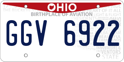 OH license plate GGV6922