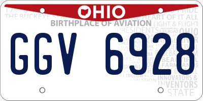 OH license plate GGV6928
