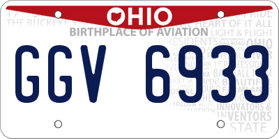 OH license plate GGV6933