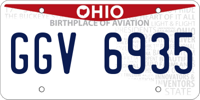 OH license plate GGV6935