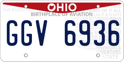 OH license plate GGV6936