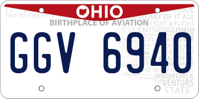 OH license plate GGV6940