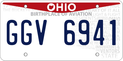 OH license plate GGV6941