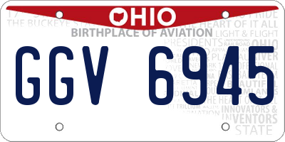 OH license plate GGV6945