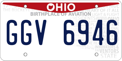 OH license plate GGV6946