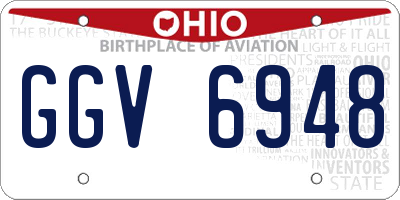 OH license plate GGV6948