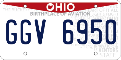 OH license plate GGV6950