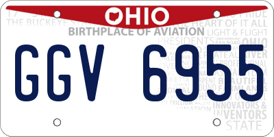 OH license plate GGV6955