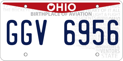 OH license plate GGV6956