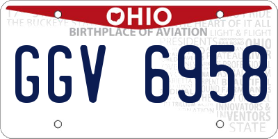OH license plate GGV6958