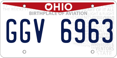 OH license plate GGV6963
