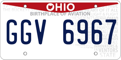 OH license plate GGV6967