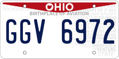OH license plate GGV6972