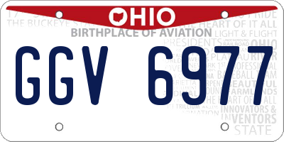 OH license plate GGV6977