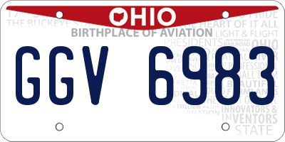 OH license plate GGV6983