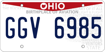 OH license plate GGV6985
