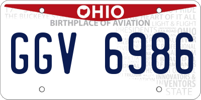 OH license plate GGV6986