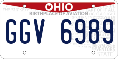 OH license plate GGV6989