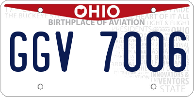 OH license plate GGV7006