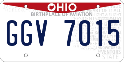 OH license plate GGV7015