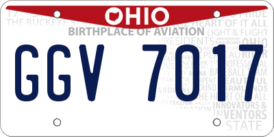 OH license plate GGV7017