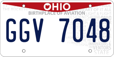 OH license plate GGV7048