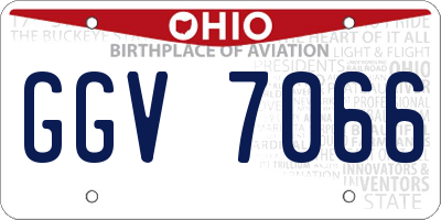 OH license plate GGV7066