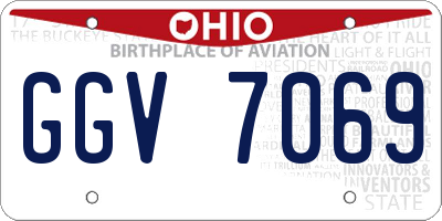OH license plate GGV7069