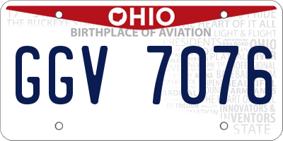 OH license plate GGV7076