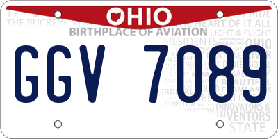 OH license plate GGV7089