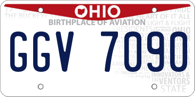 OH license plate GGV7090