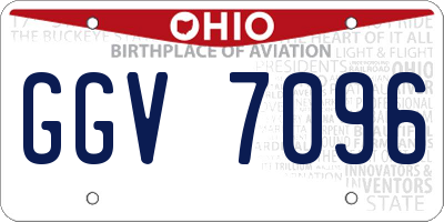 OH license plate GGV7096