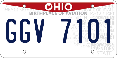 OH license plate GGV7101