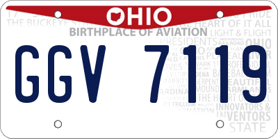 OH license plate GGV7119