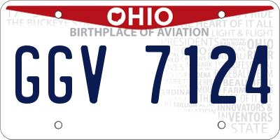 OH license plate GGV7124