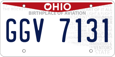 OH license plate GGV7131