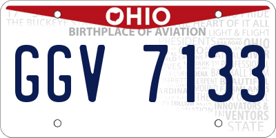 OH license plate GGV7133