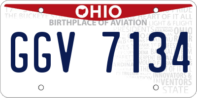 OH license plate GGV7134