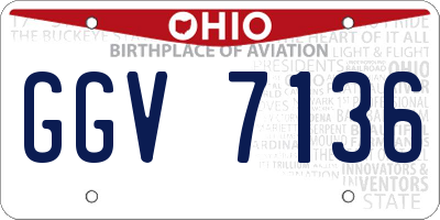 OH license plate GGV7136