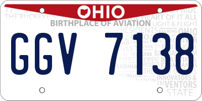OH license plate GGV7138