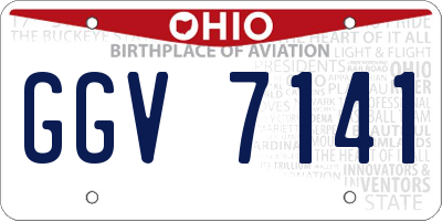 OH license plate GGV7141