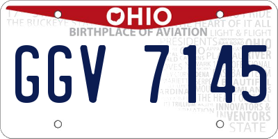 OH license plate GGV7145