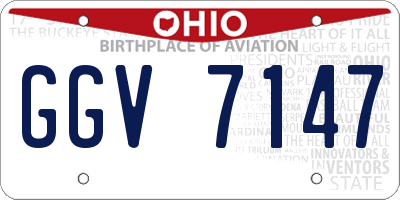 OH license plate GGV7147